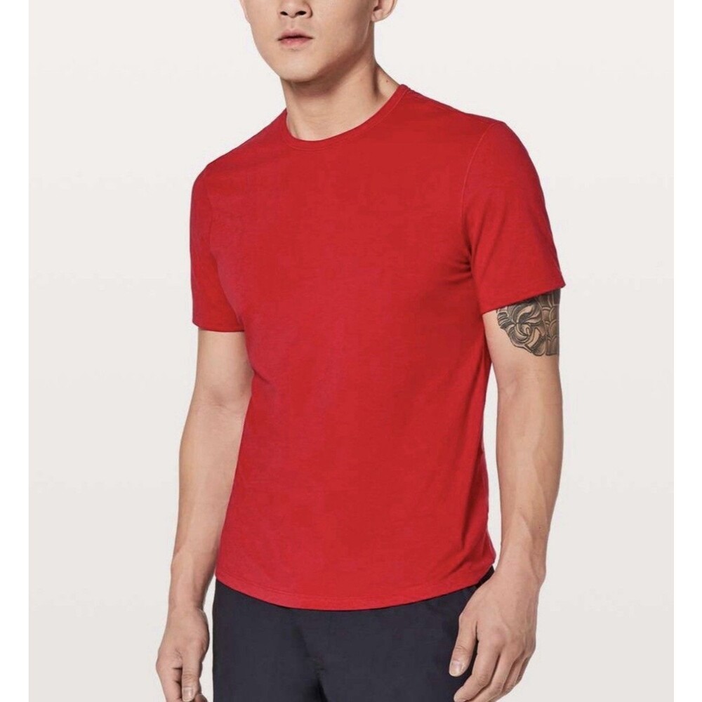Lululemon 5-Year Basic T-Shirt Red Updated Fit Men's M3AOHS Size Large